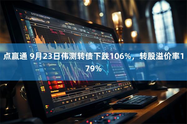 点赢通 9月23日伟测转债下跌106%，转股溢价率179%