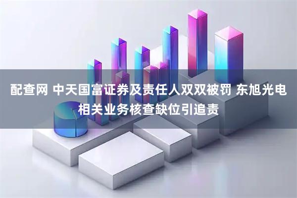 配查网 中天国富证券及责任人双双被罚 东旭光电相关业务核查缺位引追责